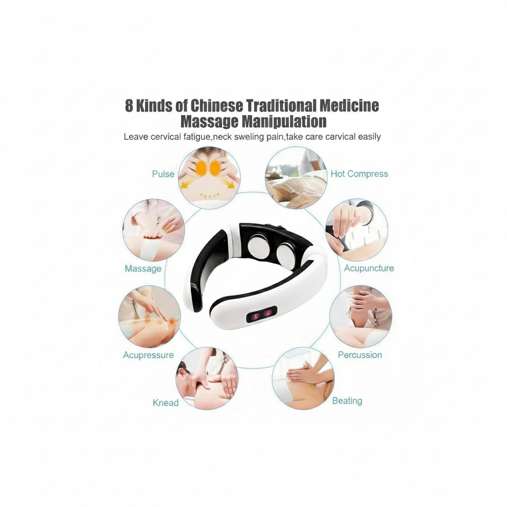MASAJEADOR DE CUELLO CON ELECTRODOS